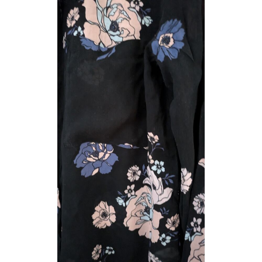 Cloth & Stone Tavaria Top, Small  Button Down, Floral, Semi sheer, Whimsy Goth - Picture 4 of 10